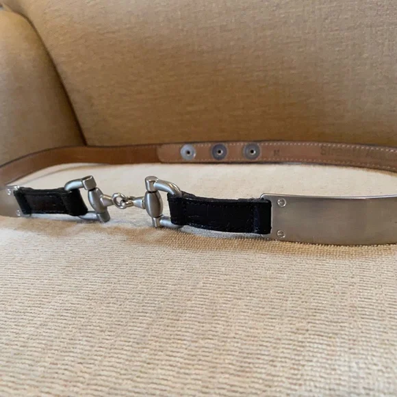 Streets Ahead Horsebit Croc Leather Belt - Picture 9 of 16